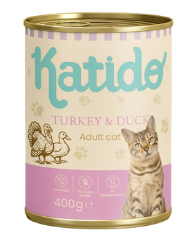Katido Comida Húmeda para Gatos Pavo con Pato 400g