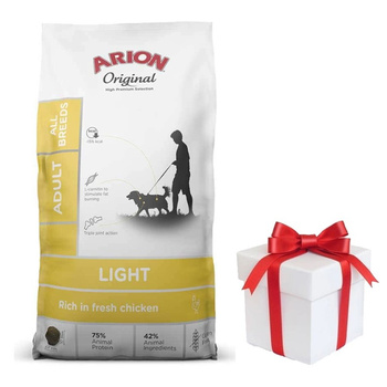 ARION Original Light Adulto Todas las Razas 12kg + ¡Sorpresa para tu Perro GRATIS!