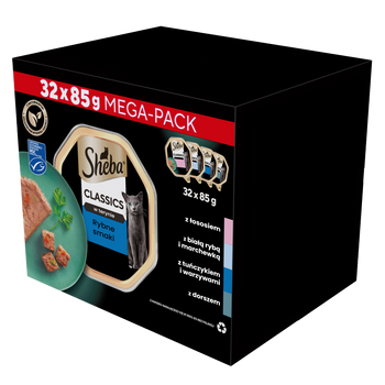 SHEBA Classics Bandejas Sabor Pescado 32x85g
