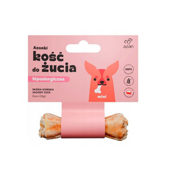 AZANKI Hueso masticable de piel de ciervo para caballo - MINI 10 cm