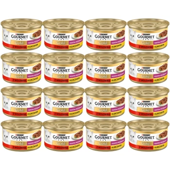 Purina Gourmet Gold con ternera y pollo en salsa 48x85g