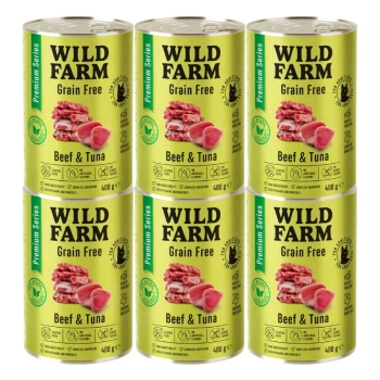 WILD FARM Premium Grain Free Beef and Tuna 6x400g - comida para gatos sin cereales