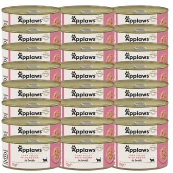APPLAWS Filete de Atún con Gambas en Caldo Lata 24x70g