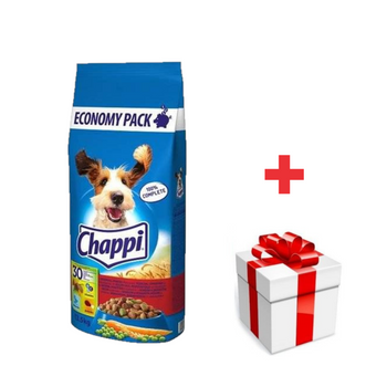 Chappi Alimento Seco para Perros con Carne de Buey, Aves y Verduras 13.5kg + sorpresa para el perro