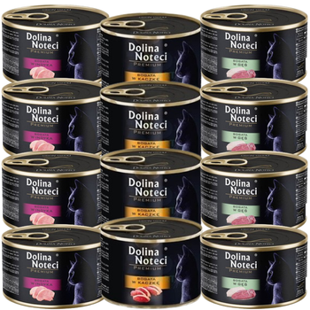 Dolina Noteci Premium para gatos MEZCLA DE SABORES DE AVES 12x185g