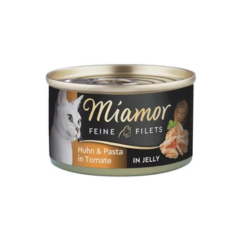 Miamor Feine Filetes en gelatina - comida húmeda para gatos pollo con fideos lata 100g
