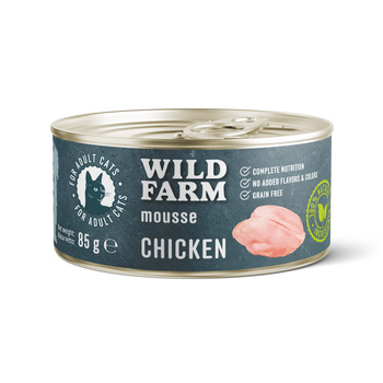 WILD FARM Mousse Pollo 80g - mousse sin cereales para gatos
