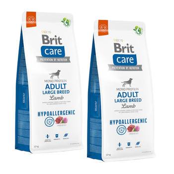 BRIT CARE Perro Hipoalergénico Adulto Raza Grande Cordero 2x12kg