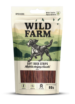 WILD FARM Suaves tiras de pato 80g golosinas para perros