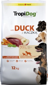 Tropidog Premium Adulto Razas Medianas y Grandes Pato con Arroz 12kg