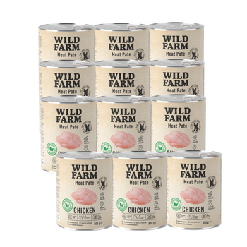 WILD FARM Pate Pollo 12x800g pienso para perros sin gluten