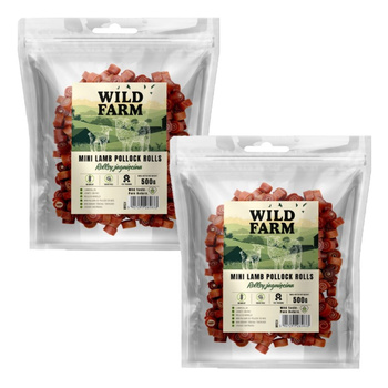WILD FARM rollos de cordero 2x500g golosinas para perros