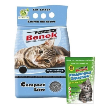 CERTECH-SUPER BENEK Línea Compacta Natural 10l & BENEK Absorbe Olores Zielony Las 450g
