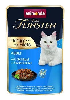 ANIMONDA Cat Vom Feinsten Adulto Aves + Filete Minnow Bolsita 85g