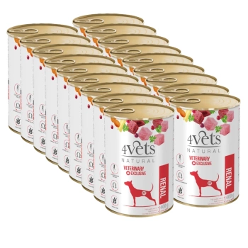 4Vets para perros Renal 18x400g