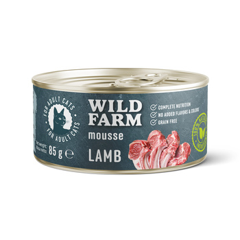 WILD FARM Mousse Cordero 80g - mousse sin cereales para gatos