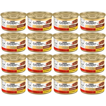 Purina Gourmet Gold con ternera y pollo en salsa de tomate 48x85g