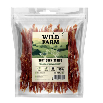 WILD FARM Suaves tiras de pato 500g golosinas para perros