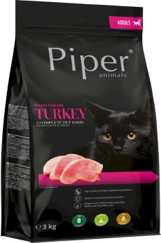 Dolina Noteci Piper Animales con pavo para gatos 3kg