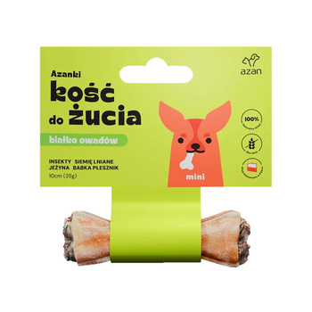 AZANKI Hueso Masticable con Insectos y Semillas para Perros MINI 10 cm