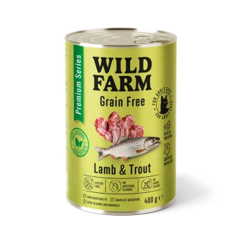 WILD FARM Premium Grain Free Cordero y Trucha 400g - pienso sin cereales para gatos