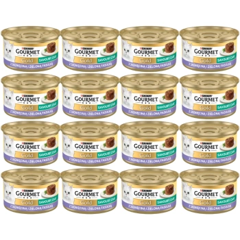 Purina Gourmet Gold Pastel salado con cordero y judías verdes 48x85g