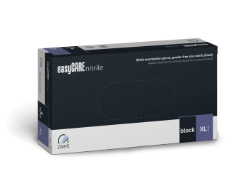 Guantes de nitrilo sin polvo, talla XL - negro