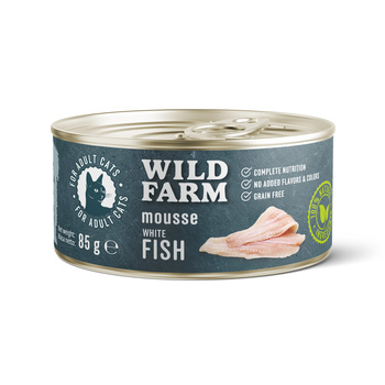 WILD FARM Mousse Pescado Blanco 80g - mousse sin cereales para gatos