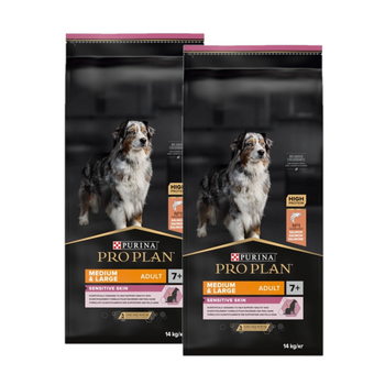 Purina Pro Plan Medium & Large 7+ Sensitive Optiderma Salmón y Arroz 2x14kg