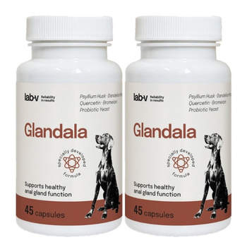 Lab-v Glandala - Apoyo para el buen funcionamiento de las glándulas perianales y el tracto digestivo para perros 2x45 cápsulas