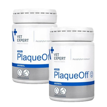 VET EXPERT PLAQUEOFF® ANIMAL producto para el cuidado dental de perros y gatos 2x20g