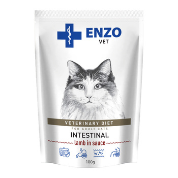 ENZO VET Intestinal con cordero en salsa para gatos 12x100g