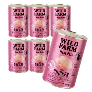 WILD FARM Pate Pollo 6x400g - comida para gatos sin gluten