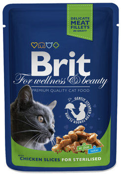 Brit Premium Cat para gatos adultos esterilizados con pollo 100g