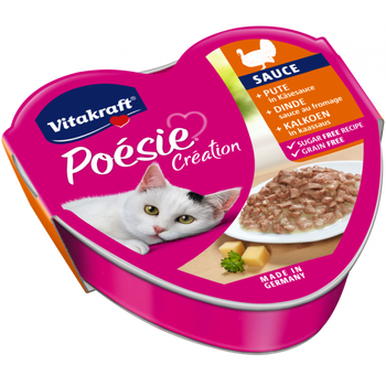 Vitakraft POESIE comida húmeda para gatos pavo con queso 85g