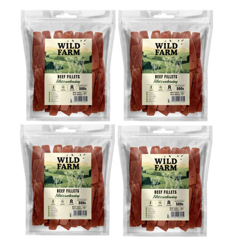 WILD FARM filete de ternera 4x500g golosinas para perros