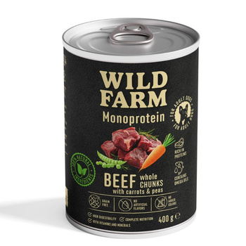 Wild Farm Monoprotein Beef 400g alimento hipoalergénico para perros