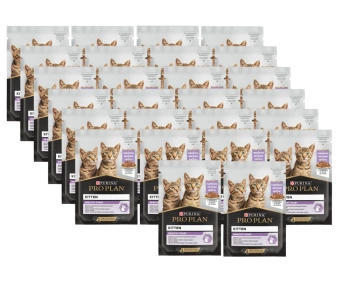 PRO PLAN Nutrisavour Comida para Gatitos trocitos tiernos con pavo en salsa 26x85g