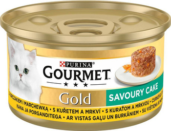Purina Gourmet Gold Pastel salado con pollo y zanahorias 85g