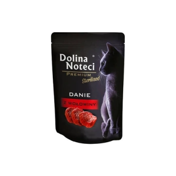 Dolina Noteci Premium para gatos esterilizados con carne de vacuno 85g