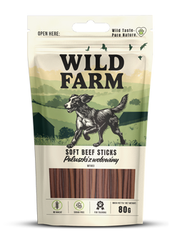 WILD FARM sticks de ternera 80g golosinas para perros
