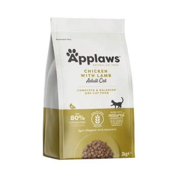 Applaws Alimento seco para gatos adultos con pollo y cordero extra (2 kg)
