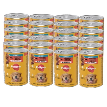 Pedigree Comida Húmeda para Perros Adultos con Jalea de Buey Lata 24x400g