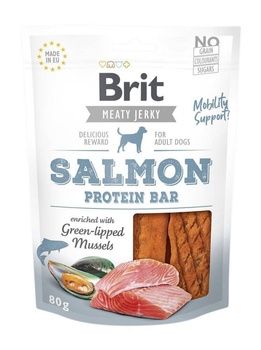 Brit Jerky Snack Barrita proteica de salmón 80g