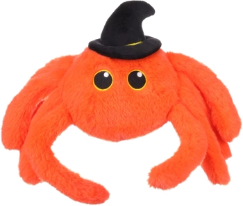 Flamingo Juguete para perro de Halloween con forma de araña, color naranja
