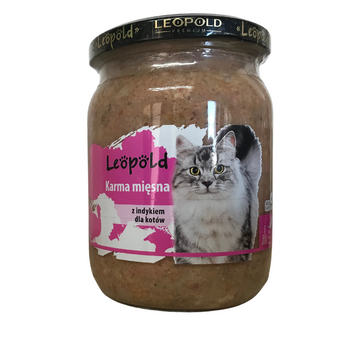 Leopold pienso con pavo para gatos 500g (Tarro)