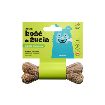 AZANKI Hueso masticable para perro Senior con insectos 12 cm