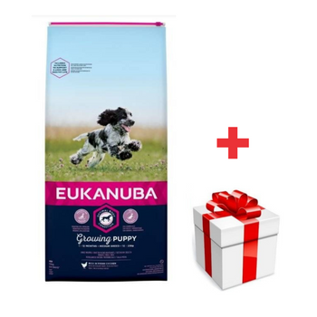 Eukanuba Puppy&Junior Razas Medianas 15kg + sorpresa GRATUITA