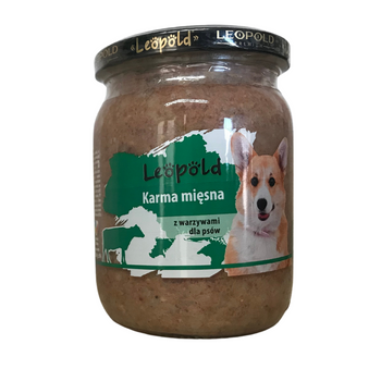 Pienso Leopold con verduras para perros 500g (Tarro)
