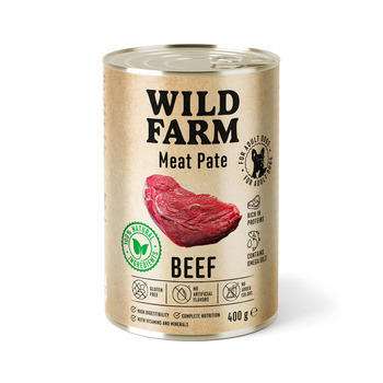 Wild Farm Pate Beef 400g comida para perros sin gluten